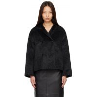 Loulou de Saison Gray Wes Double Breasted Alpaca Jacket 262473F063001