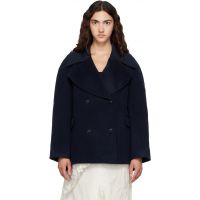 Loulou de Saison Navy NEIL Double Breasted Jacket 262473F063005