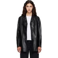 Loulou de Saison Black NARI Straight Leather Jacket 262473F064005