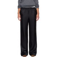 Loulou de Saison Black ALERA LDS Silk Twill Trousers 262473F087007