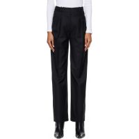 Loulou de Saison Black Sbiru Virgin Wool Pleated Trousers 262473F087010
