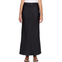 Loulou de Saison Black ELI Silk Twill Maxi Skirt 262473F093005