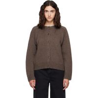Loulou de Saison Brown AIDAR LDS Wool Cashmere Cardigan 262473F095004