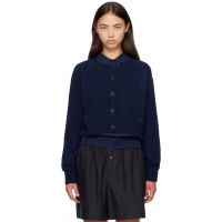 Loulou de Saison Navy HEIKE Cropped Cardigan 262473F095008
