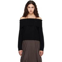 Loulou de Saison Black SIBYL Off The Shoulder Sweater 262473F096010