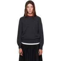 Loulou de Saison Gray OTIS Bicolor Cashmere Sweater 262473F096022