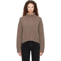 Loulou de Saison Taupe JONAH Dense Cashmere Turtleneck Sweater 262473F099002