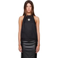 Loulou de Saison Black CAMI Silk Twill Cape Top 262473F111006