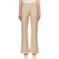 Kanika Agarwal SSENSE Exclusive Beige Light Wool Trousers 262475F087002
