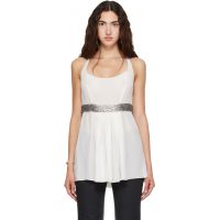 Kanika Agarwal SSENSE Exclusive White Racerback & Band Top 262475F111001