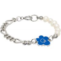 IN GOLD WE TRUST PARIS SSENSE Exclusive Flower & Pearl Bracelet 262490M142005