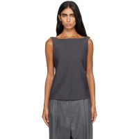 LE17SEPTEMBRE Gray Draped Back-Scoop Sleeveless Top 262495F111000