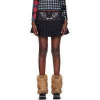 Chopova Lowena Black Swoon Miniskirt 262529F090007