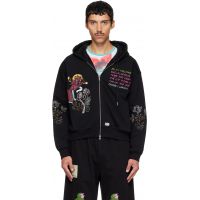 Chopova Lowena Black Feelings Panic Zip Hoodie 262529M202006