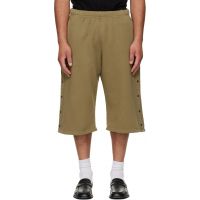 Les Tien Khaki Part Snap Shorts 262548M193000