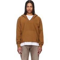 Les Tien Tan Heavyweight Raw Cropped Hoodie 262548M202001