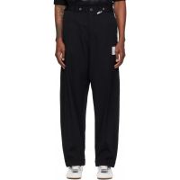Maison MIHARA YASUHIRO Black Easy Slack Trousers 262551M191001