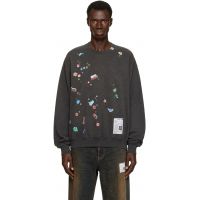 Maison MIHARA YASUHIRO Black Kids Sticker Printed Sweatshirt 262551M204000