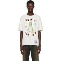 Maison MIHARA YASUHIRO White Leon Doodle Printed T-shirt 262551M213004