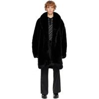 Ernest W. Baker Black Faux-Fur Coat 262600M176003