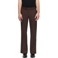 Ernest W. Baker Brown Loose Fit Flare Trousers 262600M191012