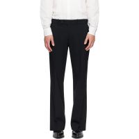 Ernest W. Baker Black Loose Fit Flare Trousers 262600M191016