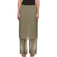 Paloma Wool Khaki Low Silk Archive Trousers 262648F087008