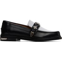 Toga Virilis SSENSE Exclusive Black & White Hard Leather Loafers 262688M231003