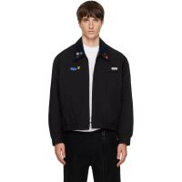 Song for the Mute Black Elasticated Coach Jacket 262699M180004