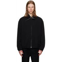 Song for the Mute Black Slim Poly Gab Coach Jacket 262699M180006
