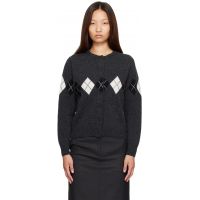 Nothing Written Gray Heritage Argyle Knit Cardigan 262814F095000