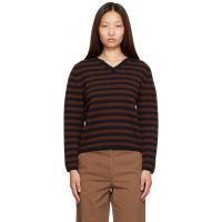 Nothing Written Brown Molly V-Neck Pullover Sweater 262814F100001