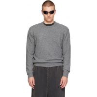 Entire Studios Gray Knit Cashmere Crewneck Sweater 262940M201002