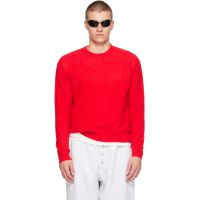 Entire Studios Red Knit Cashmere Crewneck Sweater 262940M201004