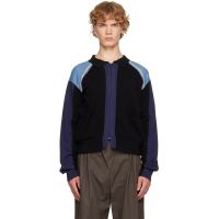 Kiko Kostadinov Black & Blue Munno Knit Cardigan 262985M200001