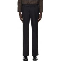 Ernest W. Baker Black Pleated Straight Fit Trousers 18321181