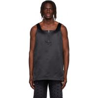 We11done Black Polyester Tank Top 221327M214000