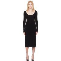 GUIZIO Black Sander Midi Dress 251897F054003
