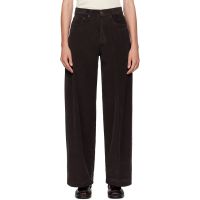 6397 Brown Loose Roomy Trousers 252446F069005
