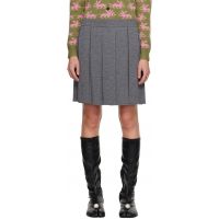 Sandy Liang Gray Fishers Midi Skirt 252677F092019