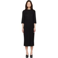 Studio Nicholson Black Milner Jersey Midi Dress 261608F054007