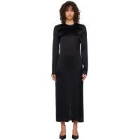 TOTEME Black Long Satin Maxi Dress 261771F055014