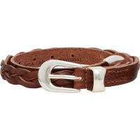 OUR LEGACY Brown 2cm Braided Belt 261803M131016