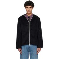 OUR LEGACY Black Full Zip Hoodie 261803M202011