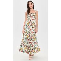 ALICE + OLIVIA Polly Seamed Drop Waist Dress_Desert Springs Vanilla