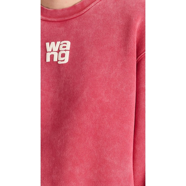 알렉산더왕 알렉산더 왕 Alexander Wang Essential Terry Crew Sweatshirt with Puff Paint Logo AWANG44033