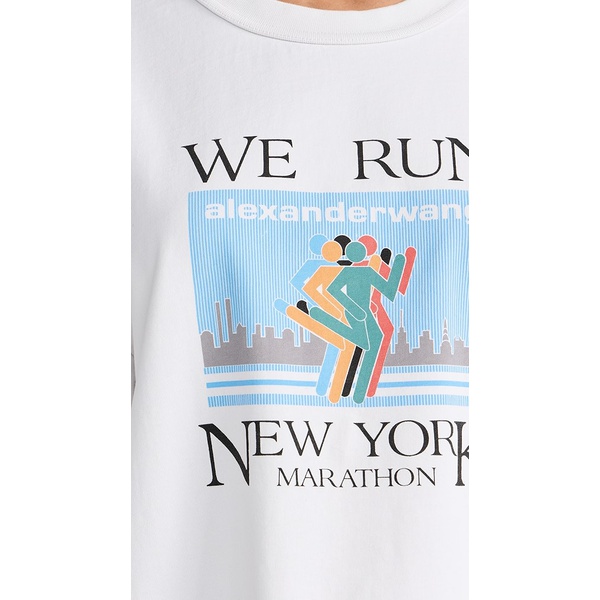 알렉산더왕 알렉산더 왕 Alexander Wang Short Sleeve Tee with Marathon Graphic AWANG44039