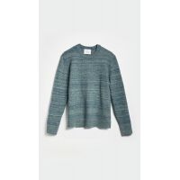 The Elder Statesman Unisex Nimbus Contrast Statesman Cashmere Sweater_Sea Blue/Pistachio