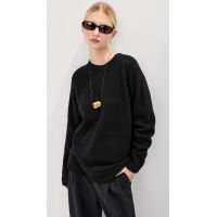 The Elder Statesman Statesman Cashmere Crew Sweater_Black