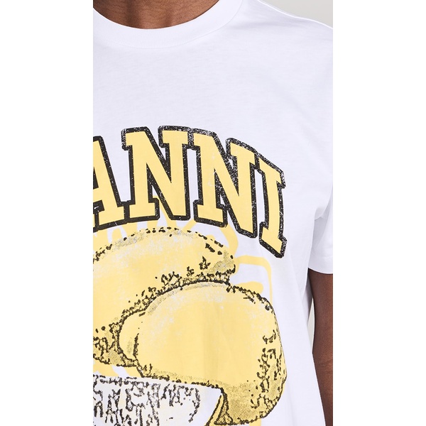  Basic Jersey Lemon Relaxed T-Shirt 가니 GANNI32019